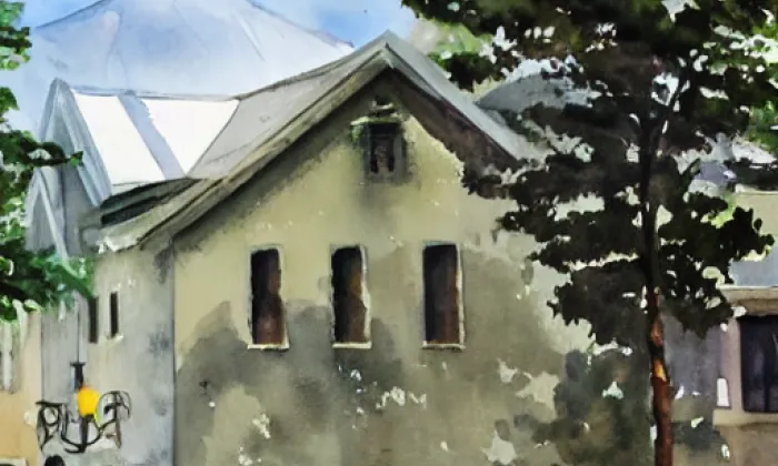 kaple svatého Jana Křtitele (Hodkovice) – akvarel