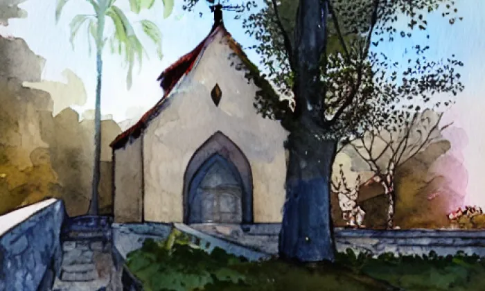 Kaple svatého Jana Křtitele (Kadaň) – akvarel