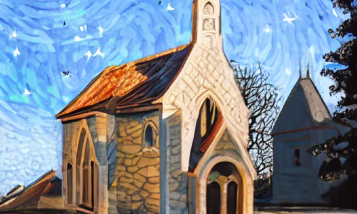 kaple svatého Jana Křtitele (Ledce) – noc