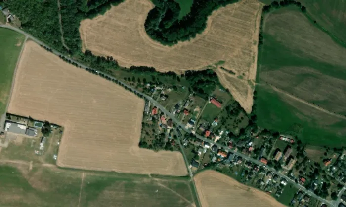 kaple svatého Jana Nepomuckého (Žireč) – letecký pohled
