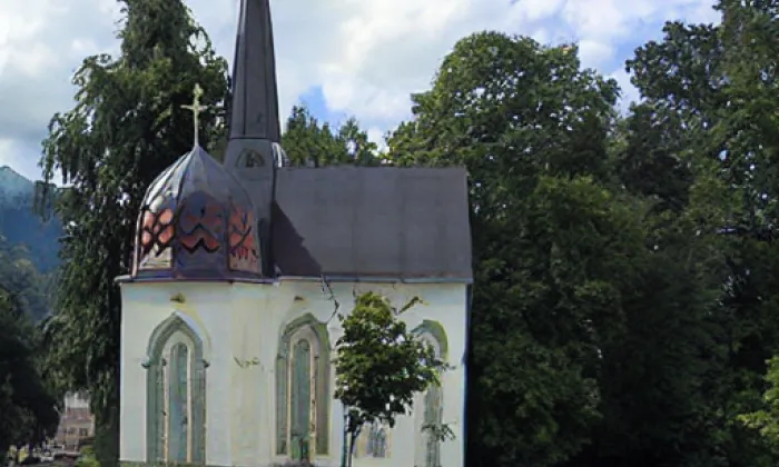 Kaple svatého Jana Nepomuckého zvaná Svatojanské lázně – akvarel
