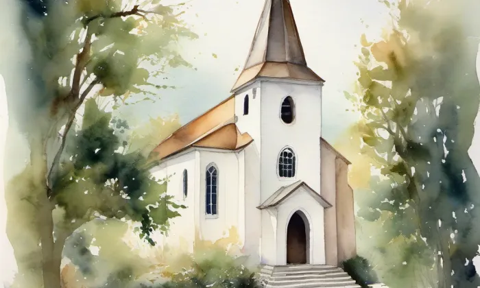 kaple svatého Jeronýma – akvarel