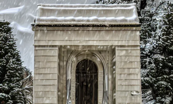 kaple svatého Kříže (Nové Dvory) – winter