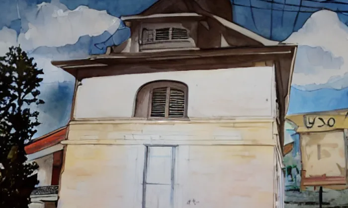kaple svatého Kříže (Prostějov) – akvarel