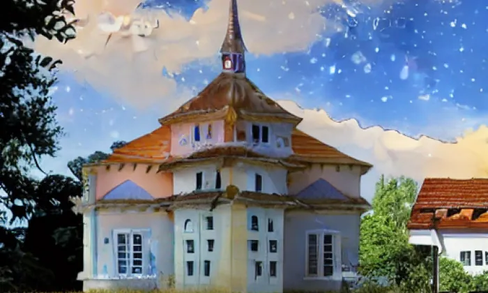 kaple svatého Marka v Hrabí na návsi – noc