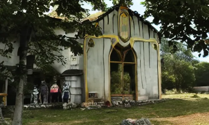 Kaple svatého Martina na Zadních Paštích – akvarel