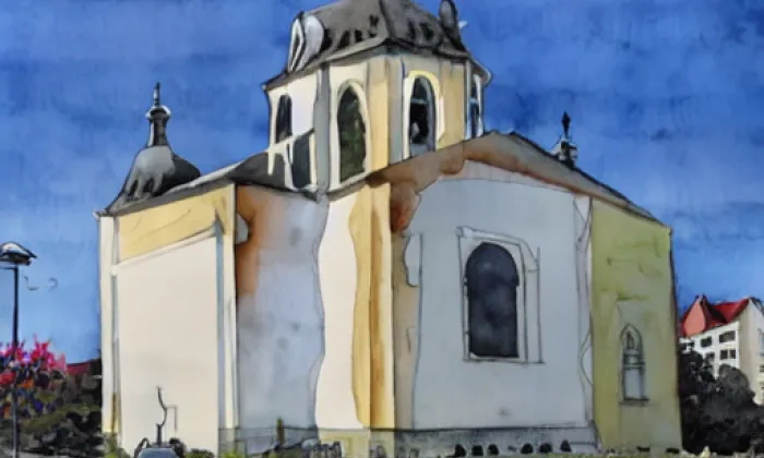 kaple svatého Michala (Sedliště) – akvarel