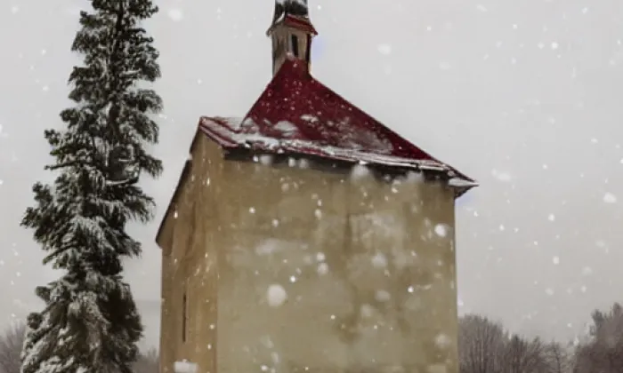 kaple svatého Prokopa (Praskolesy) – winter