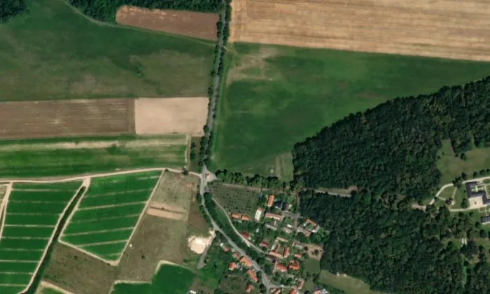 kaple svatého Simeona Stylity – letecký pohled