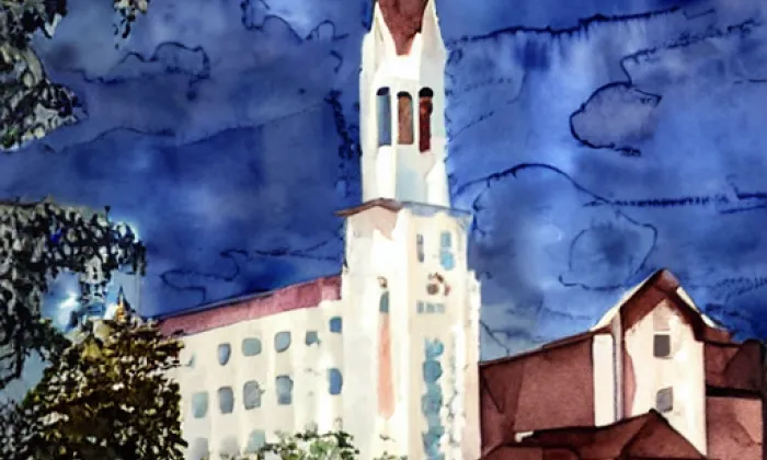 kaple svatého Václava (Svojkov) – akvarel