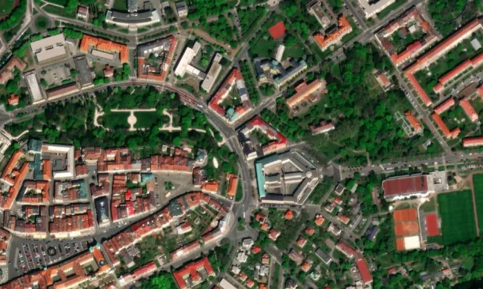 Kavčí plácek 1 – letecký pohled