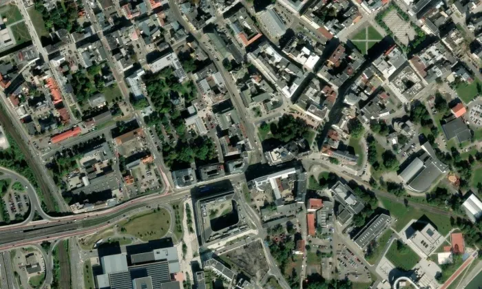 Kavárna Elektra – letecký pohled