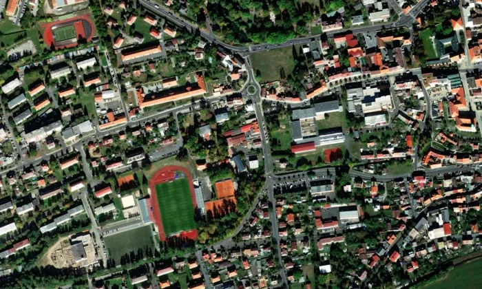 Kellnerův mlýn – letecký pohled