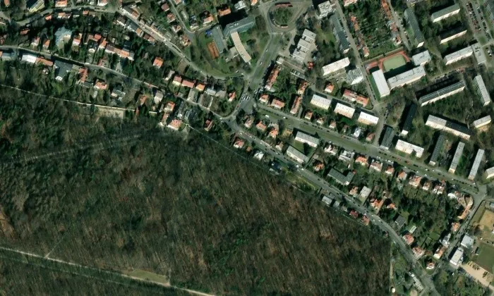 Kirchnerova vila – letecký pohled