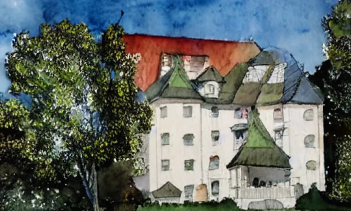 Klášter Štěnovice – akvarel