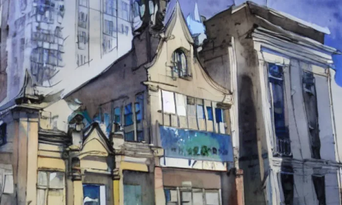 Klášter augustiniánů kanovníků (Prostějov) – akvarel