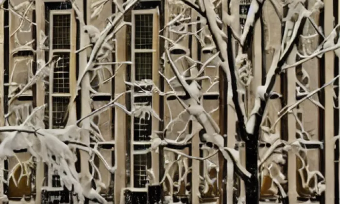 Klášter benediktinů – winter