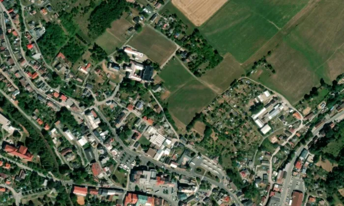 Klášter paulánů (Nová Paka) – letecký pohled