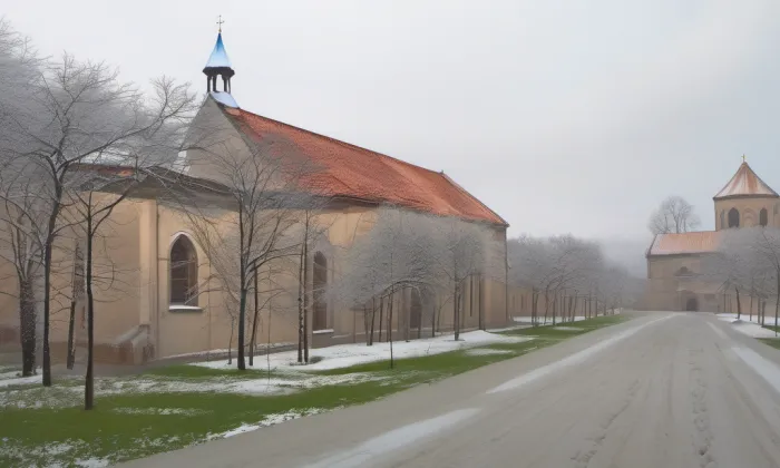 Klášter Svaté Pole – zima