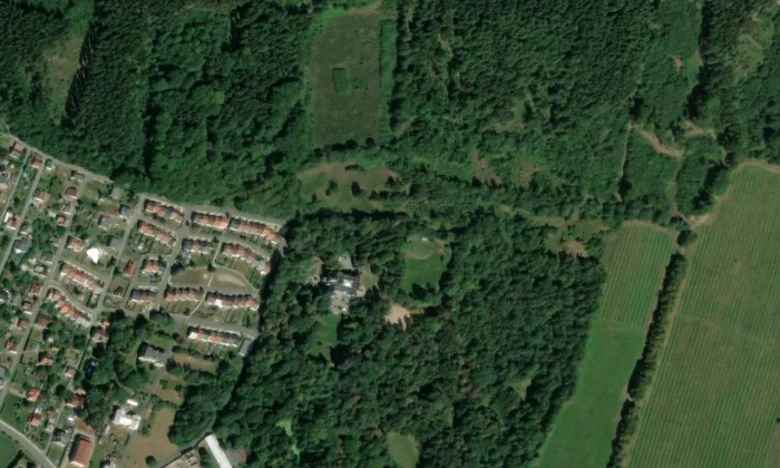 Klingerova vila – letecký pohled