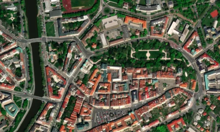 Kněžský seminář v Hradci Králové – letecký pohled