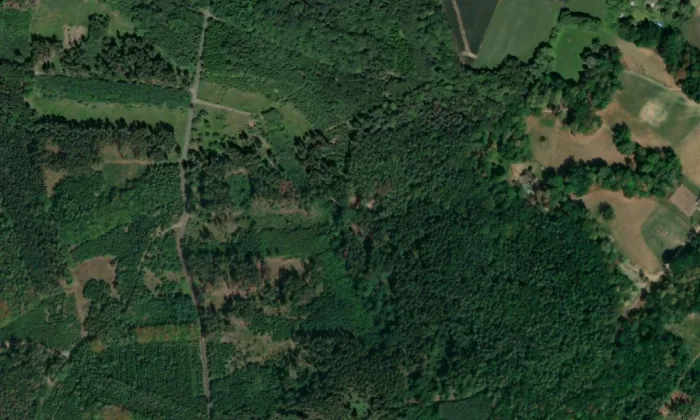 Kočičí hrádek (Slatiňany) – letecký pohled