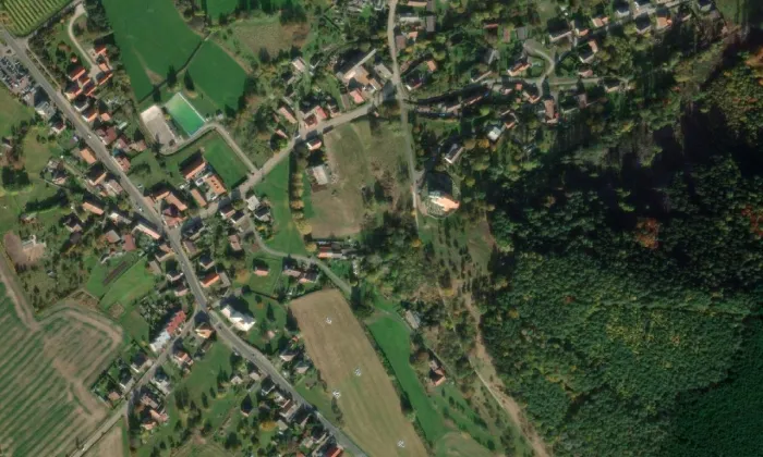 Konecchlumí – letecký pohled