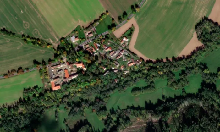 Konipas – letecký pohled