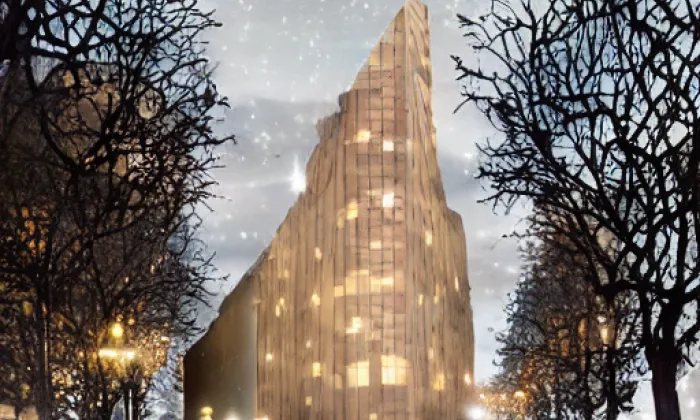 kostel Archanděla Michaela (Andělská Hora) – noc
