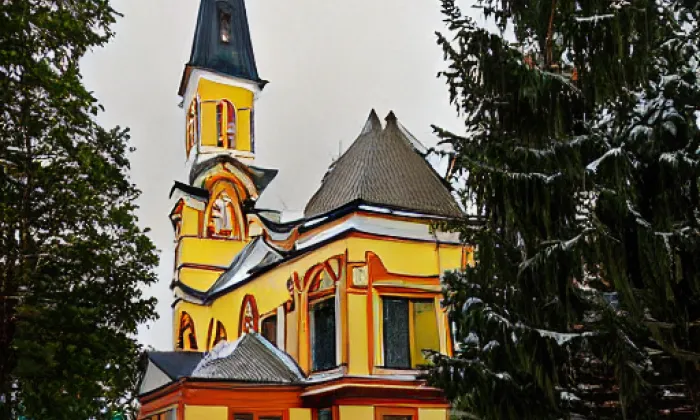 Kostel Božího Spasitele – zima