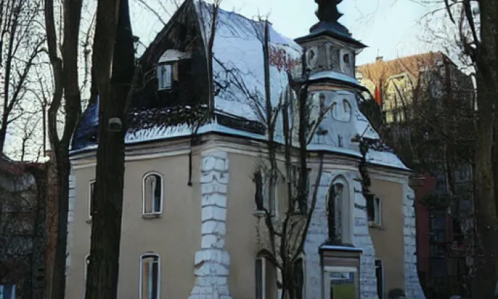 Kostel Božího Těla (Bludov) – akvarel