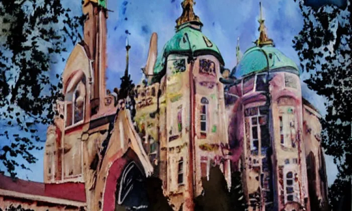 Kostel Božského srdce Páně (Nový Bohumín) – akvarel