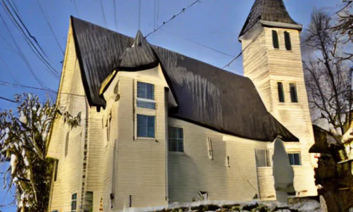 Kostel Dobrého pastýře – winter