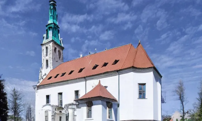 kostel Jména Panny Marie (Březí) – noc