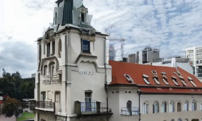 kostel Jména Panny Marie (Hory Matky Boží) – akvarel