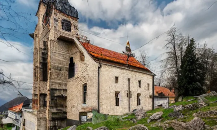 kostel kláštera Koruny Panny Marie – léto