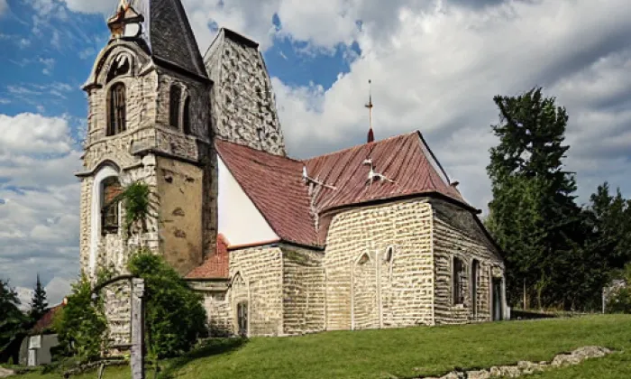 kostel kláštera Koruny Panny Marie – zima