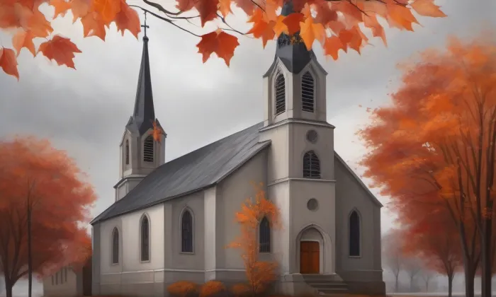 kostel Matky Boží – autumn