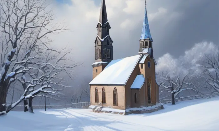 kostel Matky Boží Na Náměti – winter