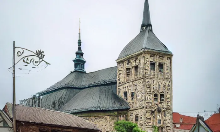 Kostel Matky Boží v Lounech – zima