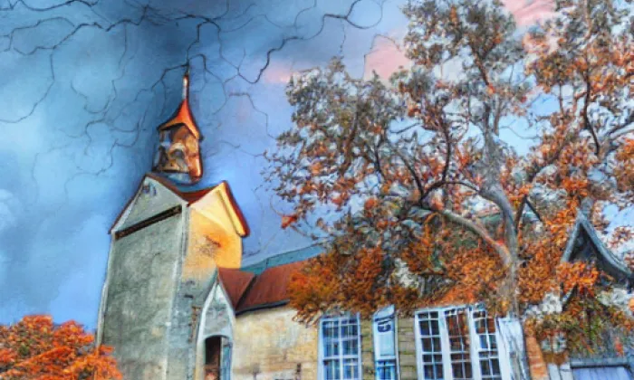 kostel Matky Boží v Telči – autumn