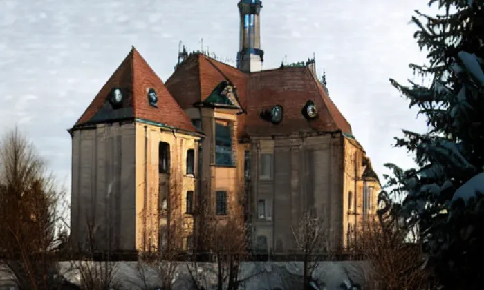 kostel Nalezení svatého Kříže (Bříství) – winter