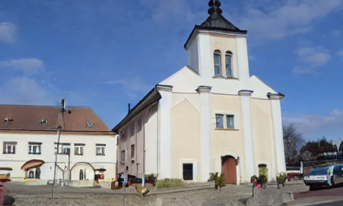 Kostel Nanebevzetí Panny Marie (Štíty) – akvarel