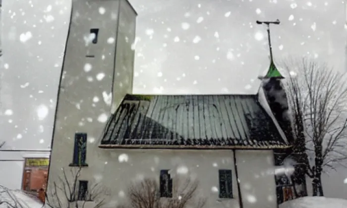 Kostel Nanebevzetí Panny Marie (Fryčovice) – winter