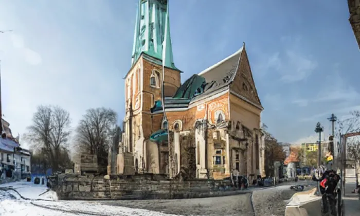 Kostel Nanebevzetí Panny Marie (Grunta) – jaro