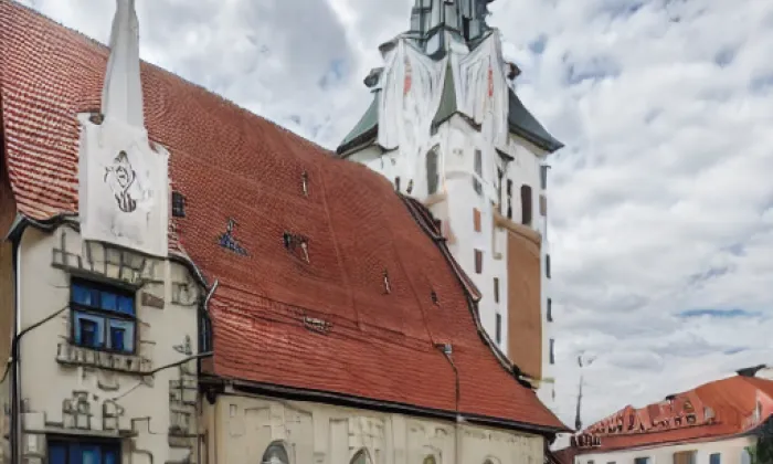kostel Nanebevzetí Panny Marie (Ivančice) – akvarel