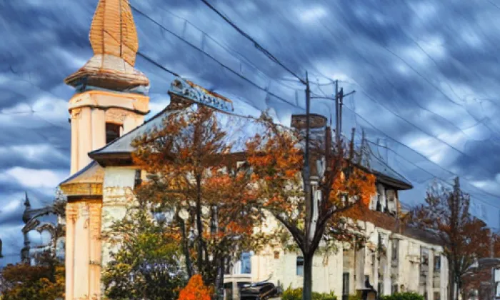 Kostel Nanebevzetí Panny Marie (Libořice) – autumn