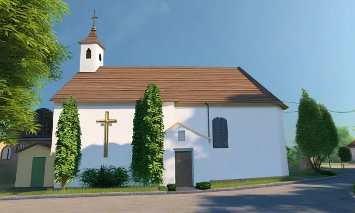 kostel Nanebevzetí Panny Marie (Milíčovice) – summer