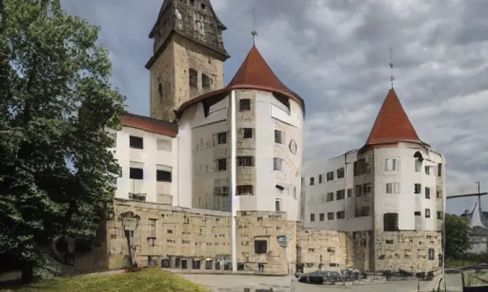 Kostel Nanebevzetí Panny Marie (Slatiny) – akvarel