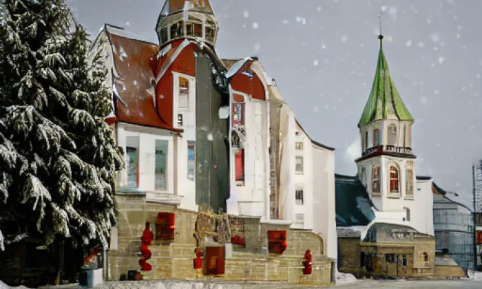 Kostel Nanebevzetí Panny Marie (Slatiny) – winter